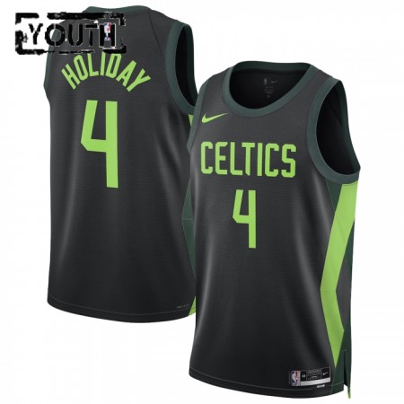 Dres Boston Celtics Jrue Holiday Nike 2024-25 City Edition Crno Swingman - Dječji